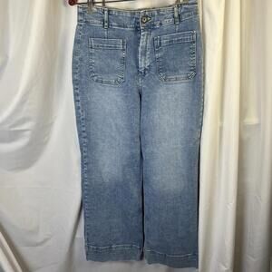 Bagatelle Collection Jeans Women Wide Leg Light Wash 28 Inseam 25